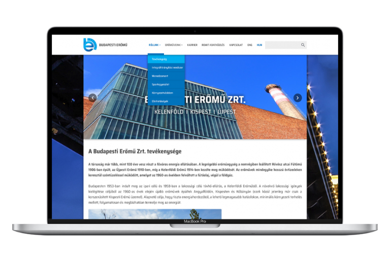 Budapesti Erőmű webdesign